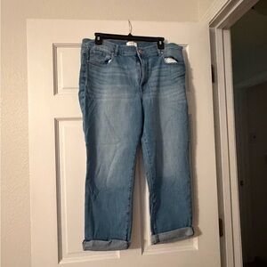 LOFT Light Wash Boyfriend Jeans